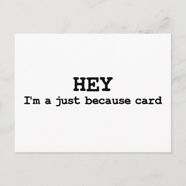 Nur weil lustige Postkarten (Vorderseite)