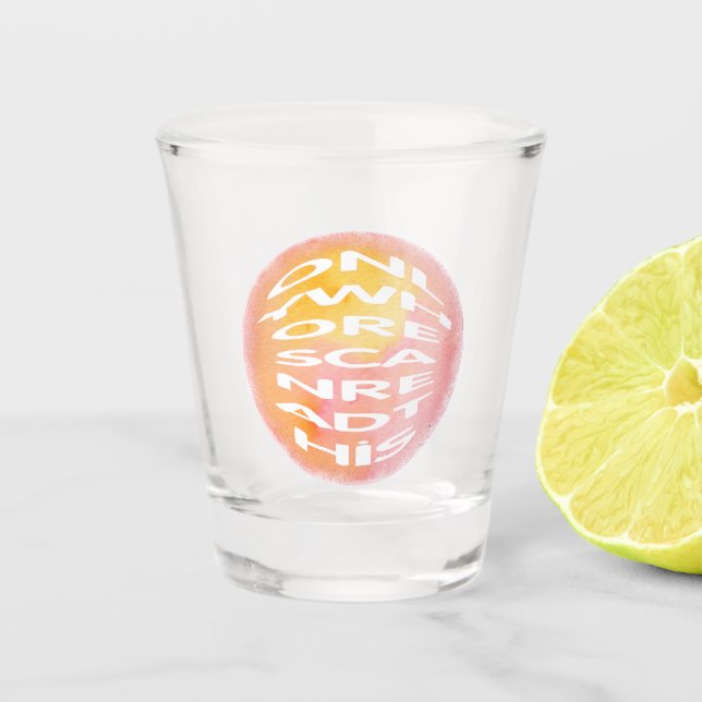 Nur wer das lesen kann schnapsglas (Vorderseite)