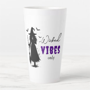 "Nur Wicked Vibes" - Halloween Black Hexe - Milchtasse
