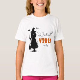 "Nur Wicked Vibes" - Halloween Black Hexe - T-Shirt