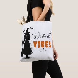 "Nur Wicked Vibes" - Halloween Black Hexe - Tasche