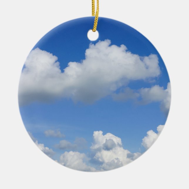 Nur Wolken Keramik Ornament (Vorne)