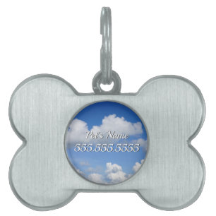 Nur Wolken Pet ID Tag Tiermarke