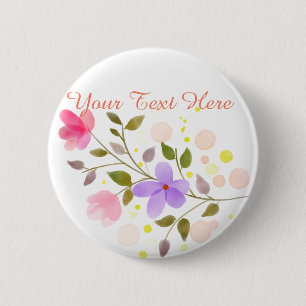 Nur wunderschöne Blume Button