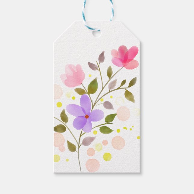 Nur wunderschöne Blume Geschenkanhänger (Vorderseite)