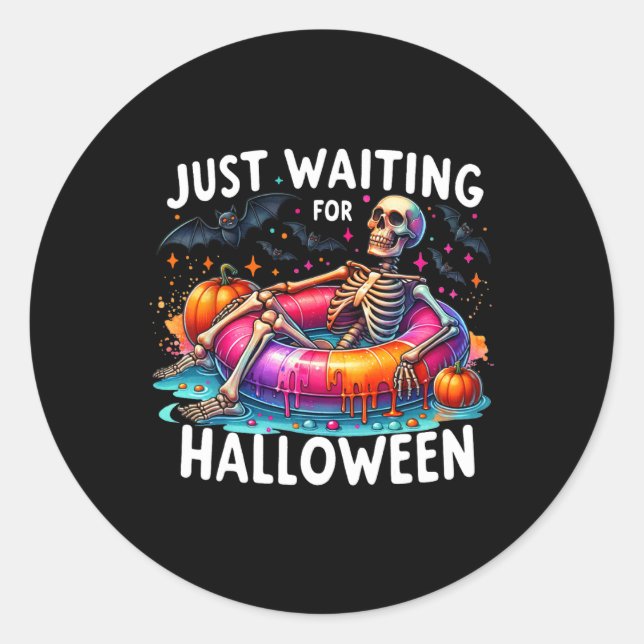 Nur zu Halloween 1 Gewartet Runder Aufkleber (Vorderseite)