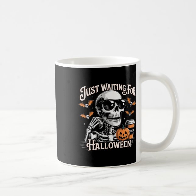 Nur zu Halloween Skelettkaffee Jack Gewartet oder Kaffeetasse (Rechts)