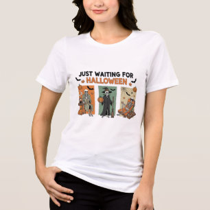 Nur zu Halloween T - Shirt Gewartet - Funny Skelet