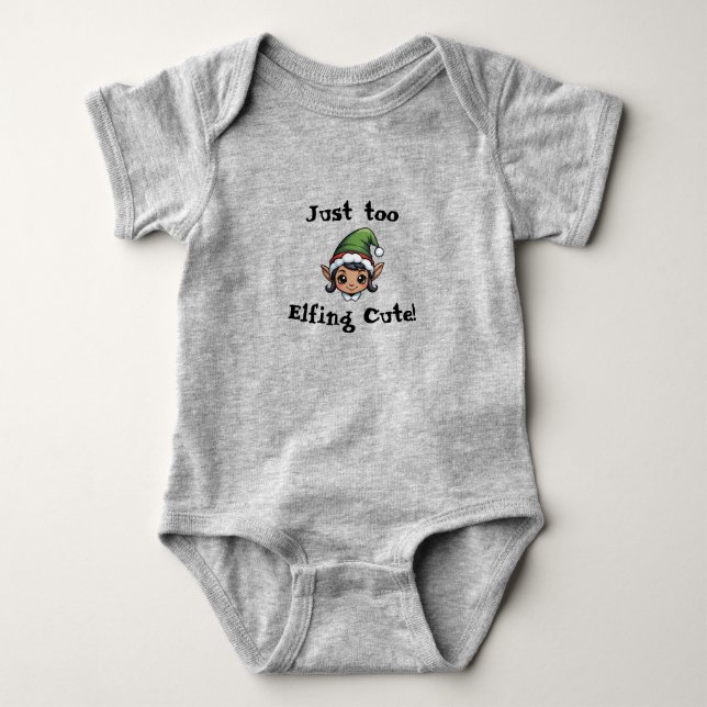 Nur zu Niedlich Elfing! Baby Girl One-Piece Bodysu Baby Strampler (Vorderseite)