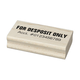 Nur zur Einzahlung Gummistempel