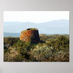 Nuraghe, Sardinien Poster