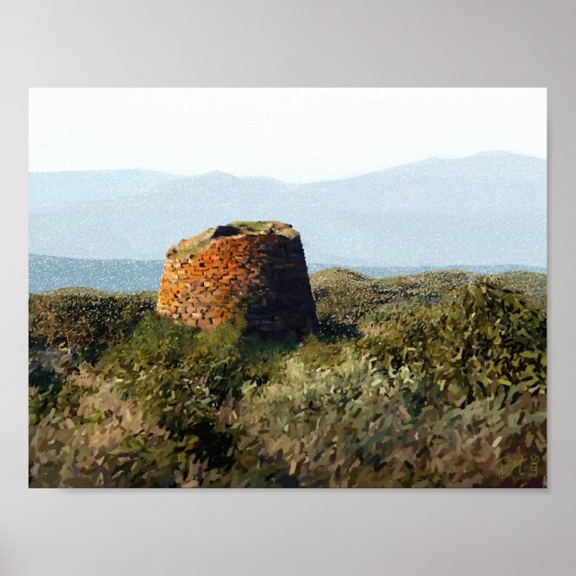 Nuraghe, Sardinien Poster (Vorne)
