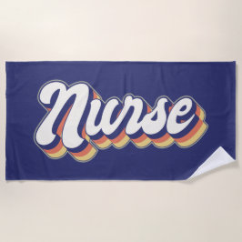 NurBold Retro Blue Beach Handtuch