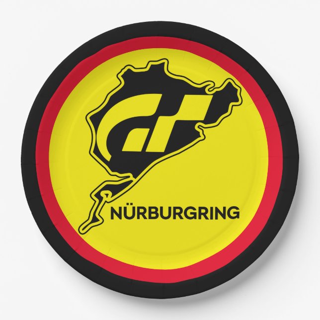 Nurburgring Deutschland Gran Turismo GT Pappteller (Vorderseite)