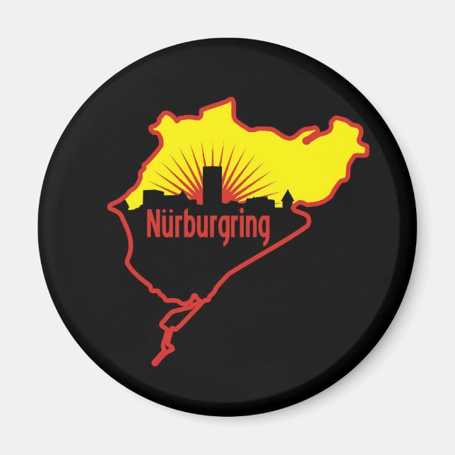 Nurburgring Nordschleife Rennstrecke, Deutschland Magnet (Vorne)