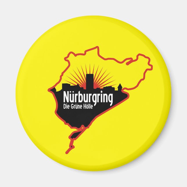 Nurburgring Nordschleife Rennstrecke, Deutschland Magnet (Vorne)