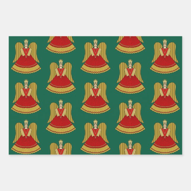 Nuremberg Christmas Angel Geschenkpapier Set (Vorderseite)