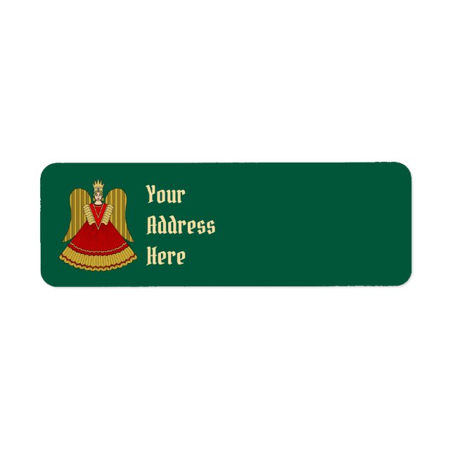 Nuremberg Christmas Angel Return Address Label (Vorne)