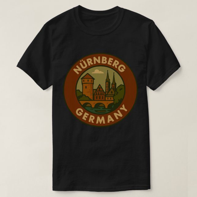 Nuremberg Germany City Art T-Shirt (Design vorne)