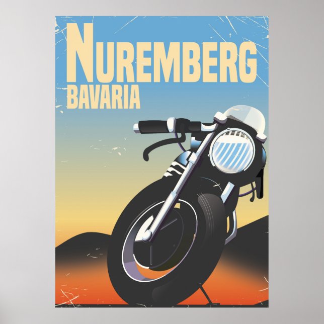 Nürnberg, bayerische Oldtimer-Reiseposte Poster (Vorne)