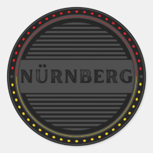Nürnberg City Pride Emblem – Deutsche Identität Runder Aufkleber