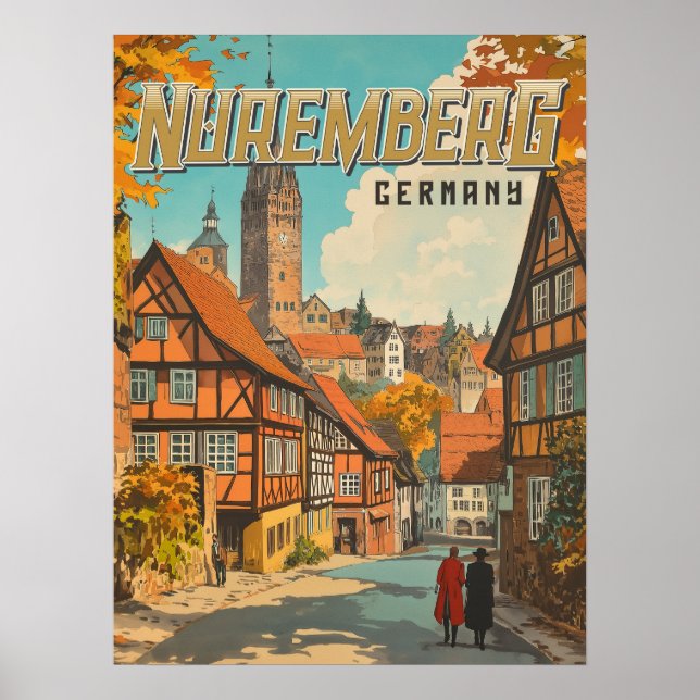 Nürnberg Deutschland - Klassisch Bayerisch Poster (Vorne)