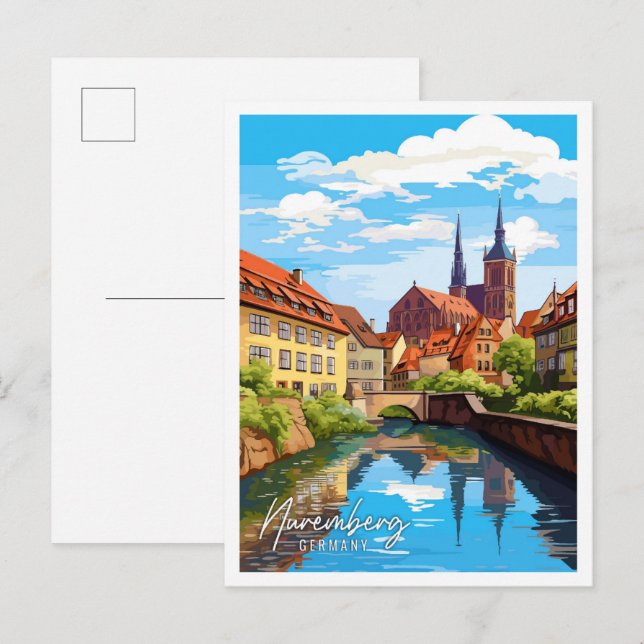 Nürnberg Deutschland Kunstzeitalter Postkarte (Vorne/Hinten)