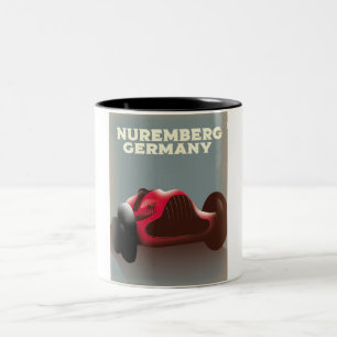 Nürnberg Deutschland Reiseplakat Zweifarbige Tasse