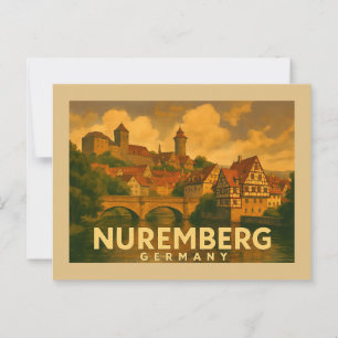 Nürnberg Deutschland Stadt Kunst Postkarte