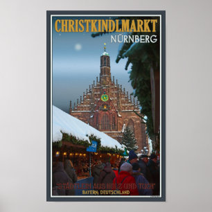 Nürnberg Frauenkirche & Christkindlmarkt Poster