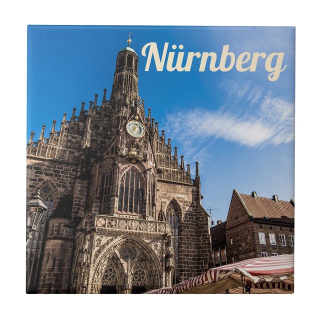 Nürnberg Hauptmarkt Nürnberg Bayern Deutschland Fliese (Vorderseite)