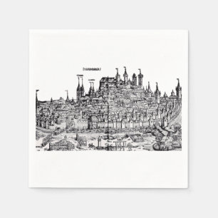 Nürnberg Mittelalterliche Stadt in Deutschland Serviette