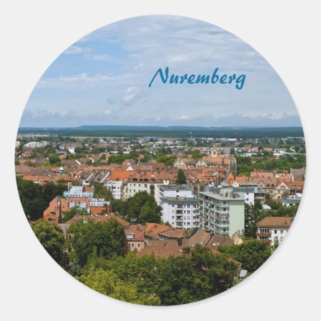 Nürnberg Runder Aufkleber (Vorderseite)