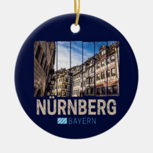Nürnberg Vintag Bayern Deutschland Souvenir Keramik Ornament