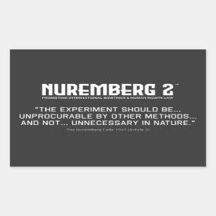 Nürnberger Kodex 1947 A. 2 rechteckige Aufkleber