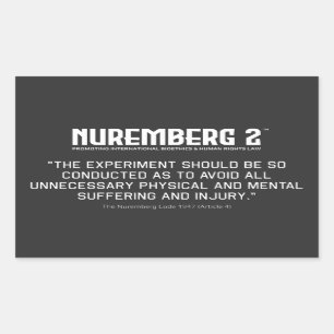 Nürnberger Kodex 1947 A. 4 rechteckige Aufkleber