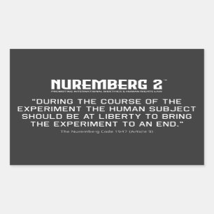 Nürnberger Kodex 1947 A. 9 rechteckige Aufkleber
