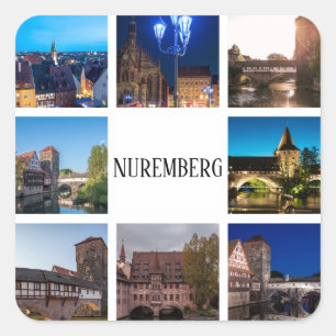 Nürnberger Landschaften Quadratischer Aufkleber