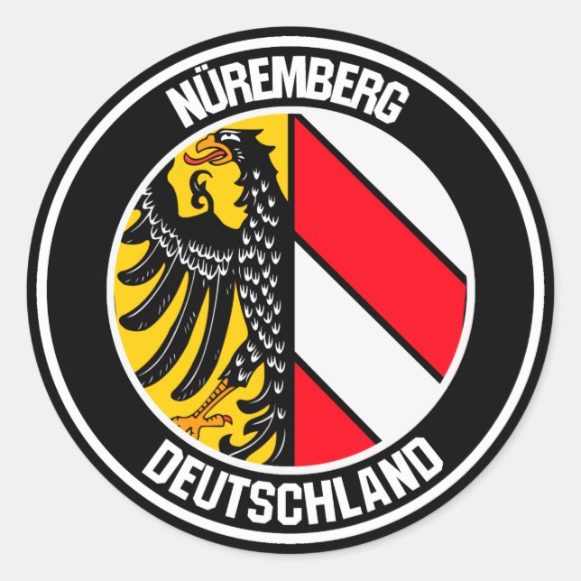 Nürnberger RundEmblem Runder Aufkleber (Vorderseite)