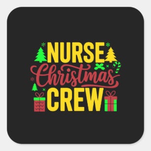 Nürnberger Weihnachtsgeschenk Crew Digitales Kunst Quadratischer Aufkleber