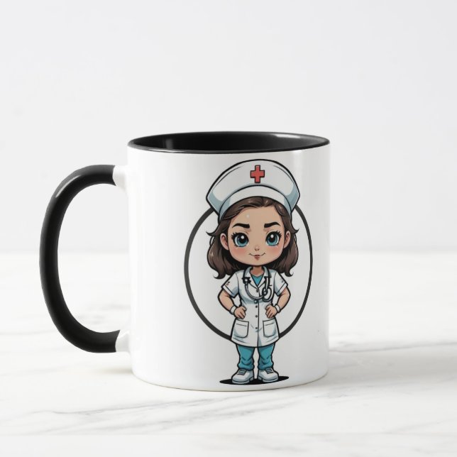 Nurse Abbildung Coffee Mug Tasse (Links)