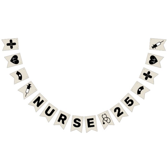 Nurse Abschluss Celebration Party 2025 Burlap Wimpelkette (Alle)