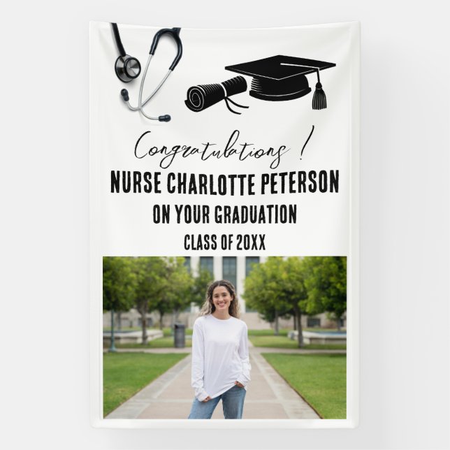 Nurse Abschluss Foto Banner (Vertikal)