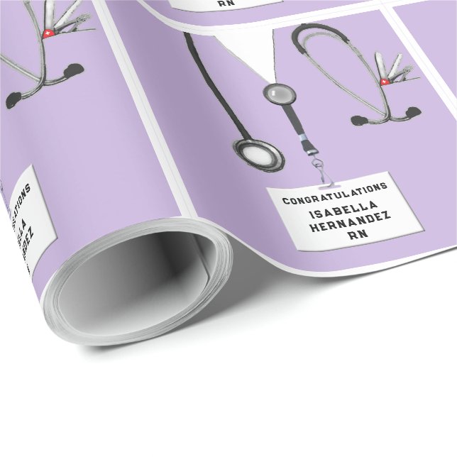 Nurse Abschluss Geschenke Packpapier (Rolleneckpunkt)