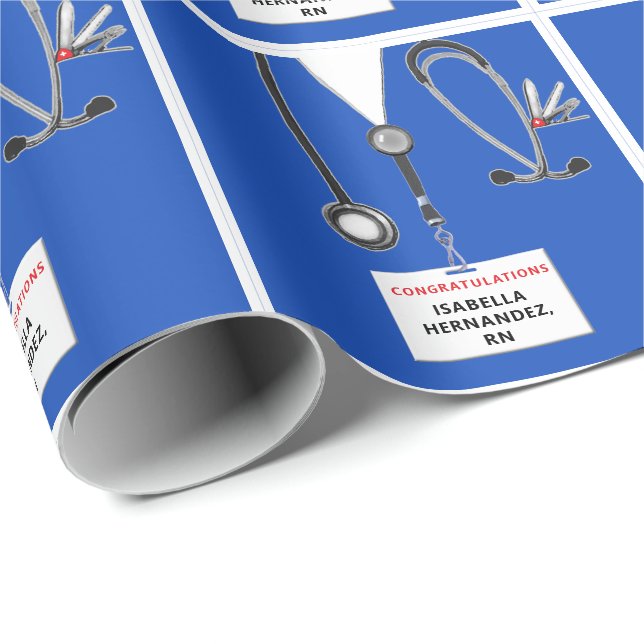 Nurse Abschluss Gift Geschenkpapier (Rolleneckpunkt)