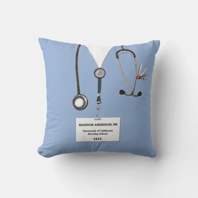 Nurse Abschluss Keepake Geschenk Kissen (Vorderseite)