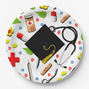 Nurse Abschluss Pappteller