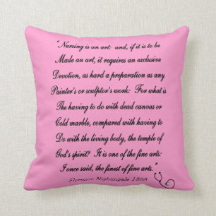 Nurse Abschluss Pillow Florence Nightingale Worte Kissen