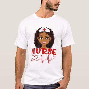 Nurse Afro Black Pride Melanin Qu T-Shirt