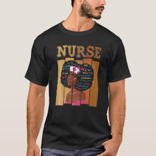Nurse Afro Black Women Black History Monat Afrikan T-Shirt